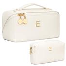 Conjunto de bolsas organizadoras de maquiagem CLOUDWINGS, presentes de aniversário, bege