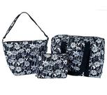 Conjunto de bolsas Sachi Multi-Shaped Black (sacola grande, média Hobo)