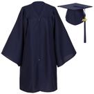 Conjunto de boné e vestido de formatura Gradwow Matte para crianças azul marinho