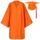 Conjunto de boné e vestido de formatura Gradwow Matte para crianças, laranja