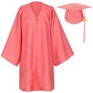 Conjunto de boné e vestido de formatura Gradwow Matte para crianças rosa Conjunto de boné e vestido de formatura Gradwow Matte para crianças rosa