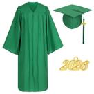 Conjunto de boné, vestido e borla de formatura Gradwow Matte Emerald