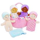 Conjunto de bonecas de pelúcia June Garden My First Basket com 4 bebês