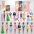 Conjunto de bonecas Magnetic Princess Dress Up Paper para meninas (Eva)