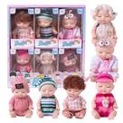 Conjunto De Bonecas Reborn Mini, Brinquedo De Silicone Realista E Fofo Com Roupas Para Meninas E