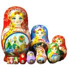 Conjunto de bonecas russas pintadas à mão de 10 peças para presentes