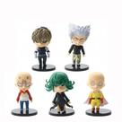 Conjunto de bonecos, 5 peças, coleção de anime One Punch Man Saitama, 9-11 cm