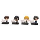 Conjunto de bonecos Attack on Titan Chibi, 4 peças de brinquedos colecionáveis de PVC