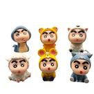 Conjunto de bonecos Crayon Shin-chan Animal Cosplay x6 PVC Mini 6-7 cm