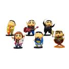 Conjunto de bonecos Crayon Shin-chan Artist, 6 peças, colecionáveis de PVC