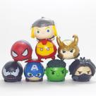 Conjunto de bonecos de ação Avengers Tsum Tsum 8 peças Spiderman Hulk Conjunto de bonecos de ação Avengers Tsum Tsum 8 peças Spiderman Hulk
