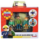 Conjunto de bonecos de ação Fireman Sam 3 7,5 cm - Malcom, Atomic Boy e Norman Man