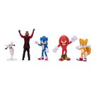 Conjunto de bonecos de ação Sonic The Hedgehog Sonic 2 Movie de 2,5 polegadas