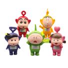 Conjunto de bonecos de ação Teletubbies Crayon Shinchan 5 peças de PVC
