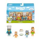 Conjunto de bonecos de brinquedo Bluey Let's Play Chef Pavlova, pacote com 4