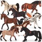 Conjunto de bonecos de brinquedo Divwa de 8 peças de cavalo de plástico para crianças de 15 a 16 cm