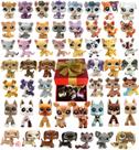 Conjunto de bonecos de brinquedo ERGUI LPS Random Pack 5 Rare Cat Dog com Acc