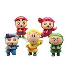 Conjunto de bonecos de futebol Crayon Shin-chan PVC de 14 cm - pacote com 3