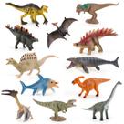 Conjunto de bonecos de mini dinossauro, 12 peças realistas de PVC para crianças de 3 anos ou mais