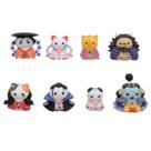 Conjunto de bonecos de personagens fofos de anime, 8 peças de PVC colecionáveis com caixa