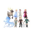 Conjunto de bonecos de PVC, brinquedos colecionáveis, 2 personagens, Frozen II