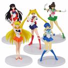 Conjunto de bonecos de Sailor Moon, pacote com 5 estátuas de PVC