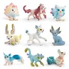 Conjunto de bonecos European Mythical Creatures, 9 peças de PVC para crianças