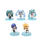 Conjunto de bonecos Hatsune Miku e Vocaloid Chibi x5 em PVC colecionável