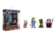 Conjunto de bonecos Jada Metalfigs Minecraft Movie, pacote com 4, 6 cm para crianças