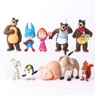 Conjunto de bonecos Masha and The Bear RoyalToys, 10 peças de lembrancinhas