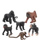Conjunto de bonecos Realistic Monkey, 6 peças, PVC Wild Animal Kids Conjunto de bonecos Realistic Monkey, 6 peças, PVC Wild Animal Kids