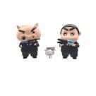 Conjunto de bonecos Shin-chan Assassin de PVC de 8 cm com Porquinho e Saburo