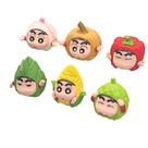 Conjunto de bonecos Shin-chan Fruit Series x6 em PVC colecionável