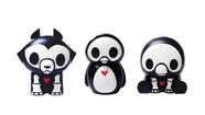 Conjunto de bonecos Skelanimals PVC Mini Pen Jae Pudge Toynami
