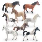 Conjunto de bonecos Wild Horse, 8 peças realistas de PVC árabe e galês para crianças