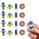 Conjunto de borracha MGTECH com tema espacial, 16 unidades 3D Outer Space Kids
