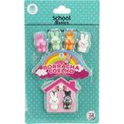 Conjunto de Borrachas Coelho 6 Peças School Basics Atóxicas