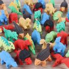 Conjunto de borrachas de lápis Cllayees, 72 peças, quebra-cabeça 3D de dinossauro animal