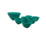 Conjunto de Bowls Sobremesa Tigela Saladeira Pote 7 peças Vermelho