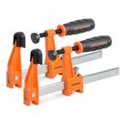 Conjunto de braçadeiras de barra Jorgensen de 15 cm, pacote com 2 braçadeiras F de aço, leve