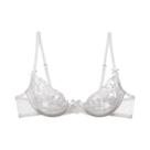 Conjunto De Bralette Ultrafino Sem Fio Com Recortes Em Renda MOYISU Parisian Sheer Sem Bojo