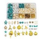 Conjunto de bricolage Julie Wang 422 peças Ocean Charms Turquoise Beads
