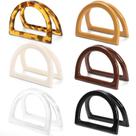 Conjunto de bricolage multicolorido com alças de bolsa Jucoan, pacote com 12 alças em forma de D Conjunto de bricolage multicolorido com alças de bolsa Jucoan, pacote com 12 alças em forma de D