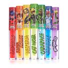 Conjunto de Brilho Labial Miraculous 7 Peças Sabores de Frutas com Aplicador de Precisão