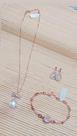 Conjunto de brinco ,colar e pulseira semi jóias luxo