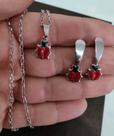 Conjunto de brincos com colar e pingente aço inox Joaninha menina mulher Conjunto de brincos com colar e pingente aço inox Joaninha menina mulher