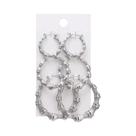 Conjunto De Brincos De Argola Grande Círculo De Bambu Cor Dourada Para Mulheres Joias Clássicas De