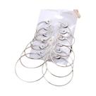 Conjunto De Brincos De Argola Hiperbólicos Prateados Para Mulheres, Joias Modernas Em Formato