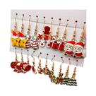 Conjunto De Brincos De Natal Para Mulheres Com 20 Peças, Brincos Pendentes Com Tema De Papai Noel E