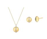 Conjunto de Brincos e Colar com Zircônias Banhado a Ouro - VIDIÈ